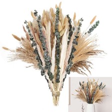 110 PCS Set Dried Pampas Grass Bunny Tails Dried Flowers Boho Flowers Home Decor