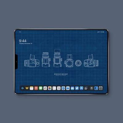 Hasselblad Filmkamera   4 Blueprint-Design Wallpaper for Handy smartphone ipad