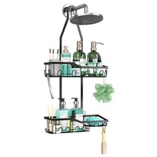 Shower Caddy Hanging,Rustproof Anti-Swing Shower Organizer,2 Tier Hanging Bat...