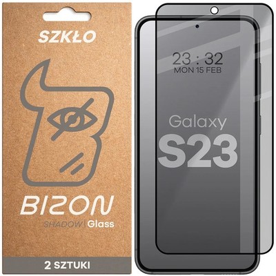 2x Sichtschutzglas für Galaxy S23 Bizon Blickschutz Schutzglas Hartglas Glas