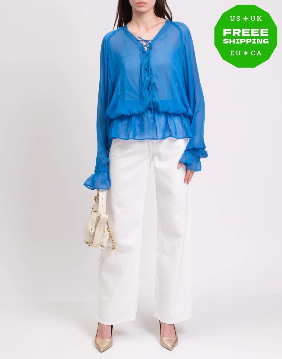 roberto cavalli シルク100% トップス 38 roberto cavalli シルク100