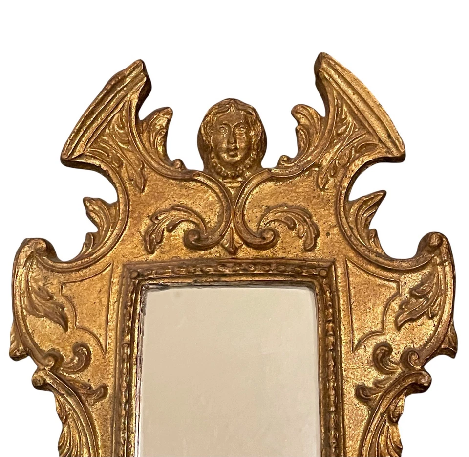 Пара зеркал в стиле барокко из итальянского позолоченного дерева 20 века - Изображение 3 из 4