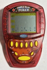 Vintage Radica Triple Play Poker Electronic Handheld Game USED TESTED 2000