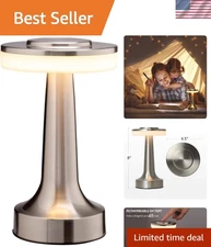 Elegant O'Bright LED Table Lamp: Touch Sensor, 3 Levels Brightness, USB Recha...