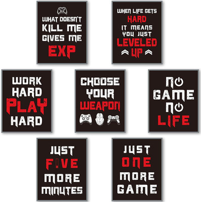 9 Pieces Gaming Art Prints Gaming Posters for Gamer Room Decor, Video Game Gamer