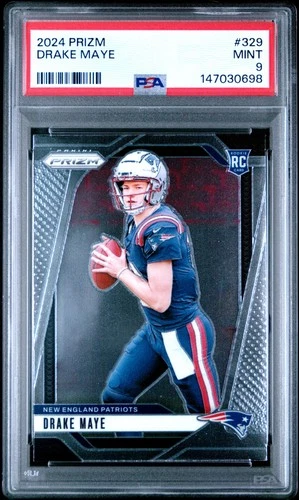 2024 PANINI PRIZM #329 DRAKE MAYE ROOKIE RC PSA 9