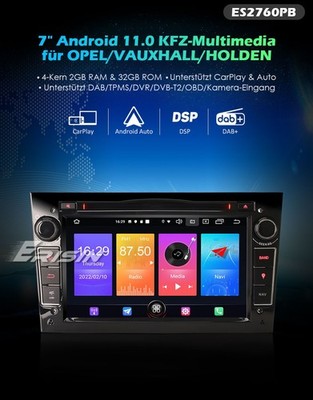 Android 11 Autoradio DAB+ GPS CarPlay Opel Corsa C/D Antara Zafira Vectra Vivaro