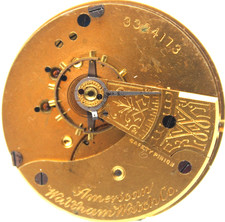 1887 WALTHAM POCKET WATCH MOVEMENT 3324173 GRADE: 3 18s 11j EL4