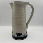 Vintage Ceramic Jug - Hand Made - Gray with Pigs - 1990 - Unique — photo 2
