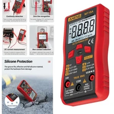 Auto Digital Multimeter Voltmeter AC DC Current Capacitance Data Hold W/Bag