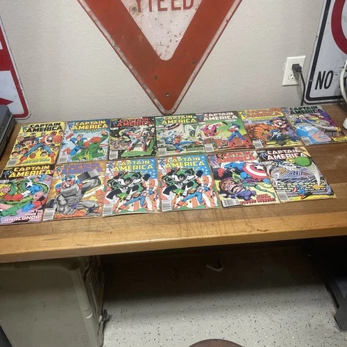 Vintage Marvel Captain America Comic Books Lot Of 13 - 1984 / 1985