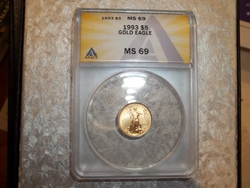 1993 US $5 Gold Eagle 1/10th NGC MS69 ANACS