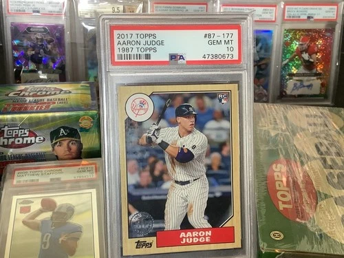 2017 TOPPS AARON JUDGE #87-177 TOPPS 1987 PSA 10 YANKEES