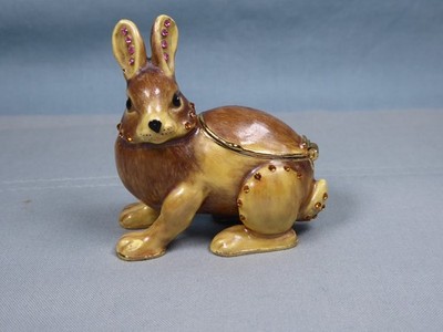 Schmuckkästchen mit Schmucksteinen - Hase (Nr.2)