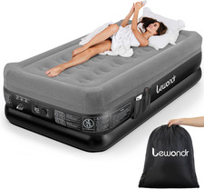 Materasso Gonfiabile Singolo Con Pompa Integrata, 191X99X46Cm Materasso Gonfiabi