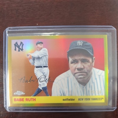2025 Topps Chrome Platinum Babe Ruth Gold  /50 NY Yankees Bookend