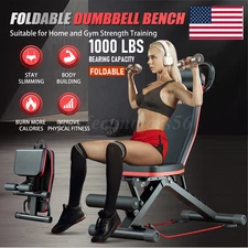 Foldable Dumbbell Bench Weight Training Fitness Incline Bench Adjustable Workout