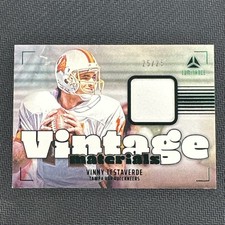 Vinny Testaverde 2024 Luminance Vintage Materials Player Worn Patch 25 /25