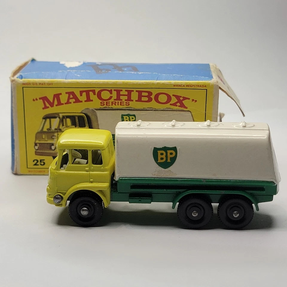 Petrolero Matchbox Lesney Bedford BP #25 1964 con caja original lote RARO #6612 Foto 4 de 4