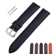 Genuine Leather Watch Strap Band Replacement Bracelet 10mm-24mm Brown Black
