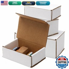 The Boxery Corrugated Mailers White Tuck Shipping Boxes 7x5x3