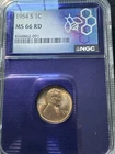 1954-s 1c MS66 RD NGC Purple Core