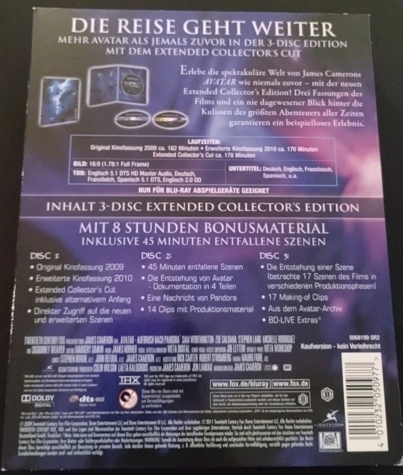 James Camerons Avatar  [Extended Collector's Edition, 3 Blu-rays] - Bild 2 von 2