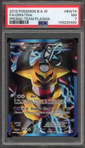 Pokemon Giratina Team Plasma Black Star Full Art Promo BW74 PSA 7