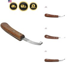 Left-Handed Hoof Knife Razor Sharp Short J2 Steel Blade for Horses Livestock