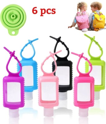 60ML Tragbare Reise Leer Flasche Kosmetik Nachfüllbar Flasche mit Silikon Halter