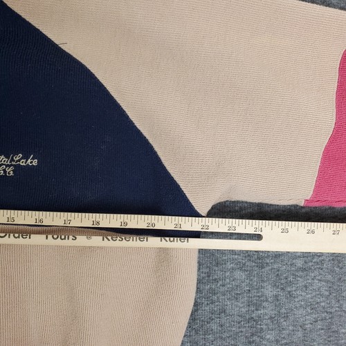 VTG IZOD Club Sweatshirt Men XL Multicolor 100% Cotton Crew Neck Long Sleeve - Picture 6 of 10