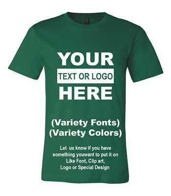 #ad Personalized Custom T Shirt Print Your Logo Photo Custom Made Shirt $16.99