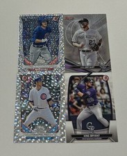 Kris Bryant (2) Cubs Bowman Silver Ice Rookies & (2) Rockies Base (4) Card Lot!