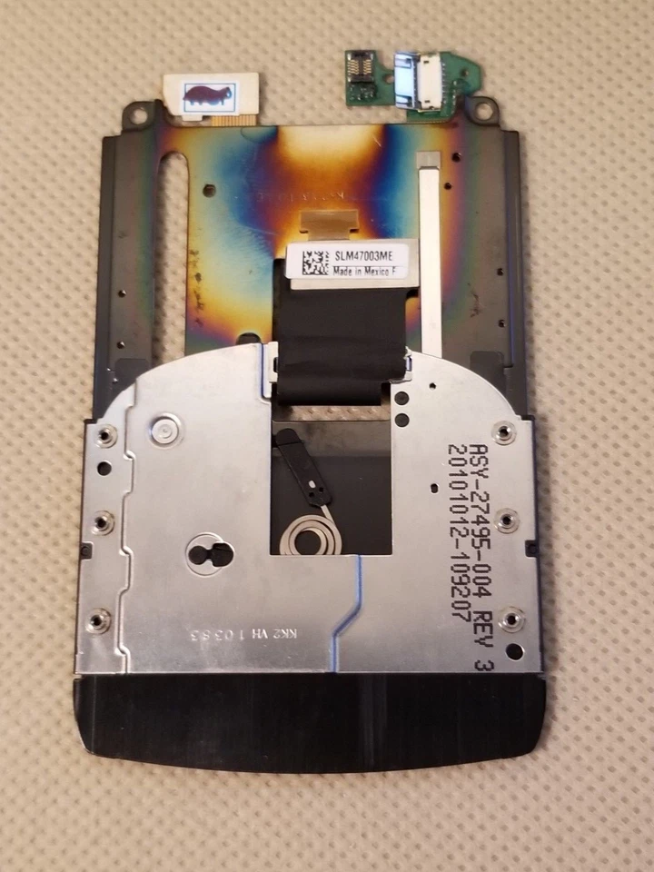 Nuevo cable flexible deslizante principal Blackberry OEM pieza de placa de marco medio para TORCH 9800 EE. UU. Foto 4 de 4