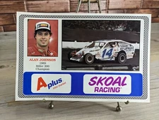 Skoal Racing Super DIRT #14J A Plus Mini Mart Alan Johnson 1990 8"x5" Postcard