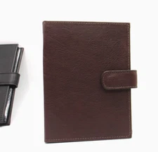 Photo Album Brag Book Leather Cover Holds 20 4x6" Photos Graphic Image BROWN