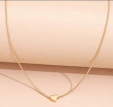 14K Gold Plated Heart Pendant Necklace - Simple shopisticated and Elegant Jewel