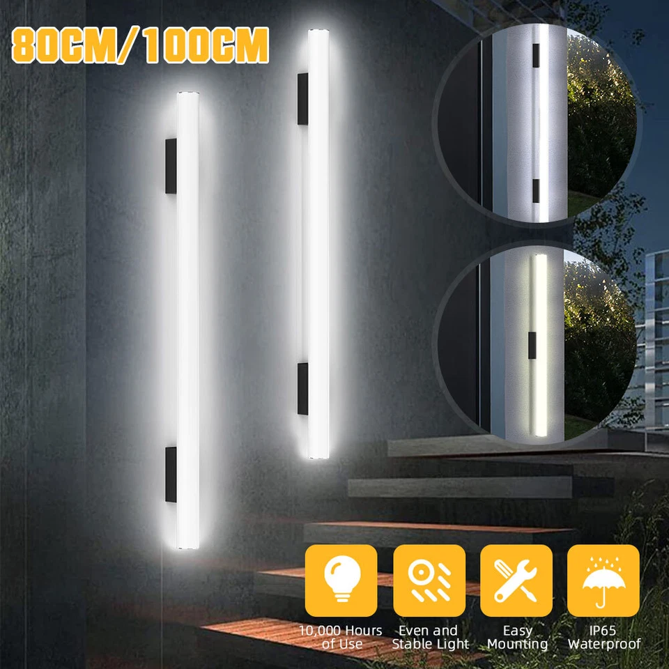 LED Wall Light Sconce Outdoor Modern Lamp Exterior Lights Long Strip Waterproof - Image 2 of 4
