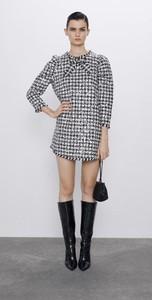 zara white sequin dress