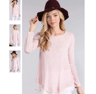 Chris and Carol Knit Sweater with Chiffon SIZE M,Women's UK