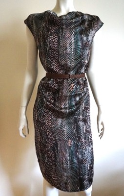 snakeskin silk dress