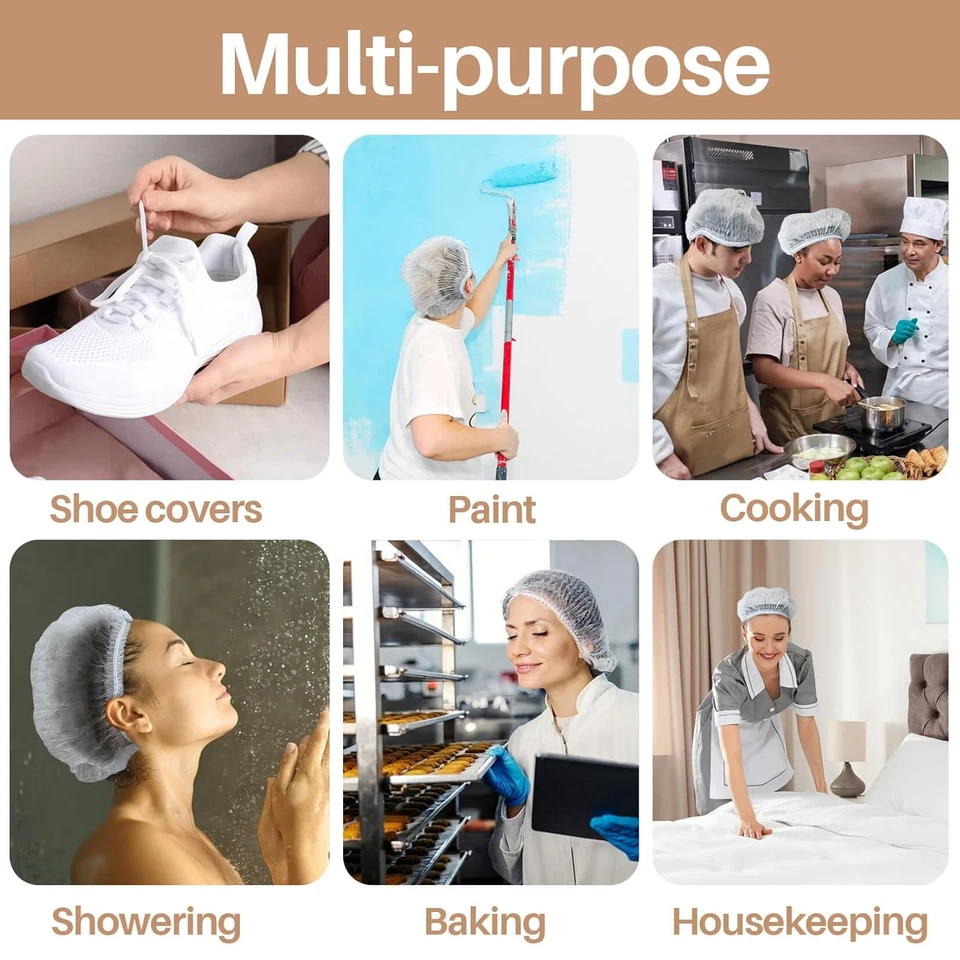 50 piezas de red para el cabello desechable, no tejida, transpirable - Image 3 of 4