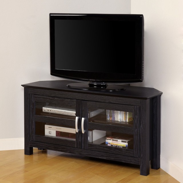Corner Black Tv Stand Flat Screen 44 Inch Television Entertainment Corner Black Tv Stand Flat Screen 44 Inch Television Entertainment Center 52 New