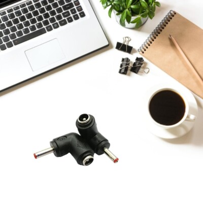 5.5x2.1mm to DC3.5x1.35mm Elbow Power Adapter Female to Male Charging Converter