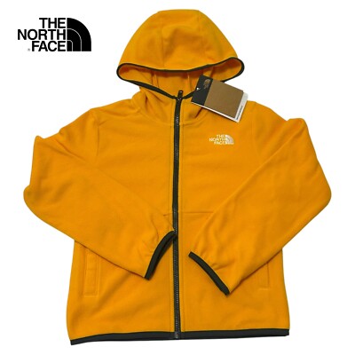 North Face Teen Glacier Full-zip Hooded Summit Gold Fleece Jacket choose Sz