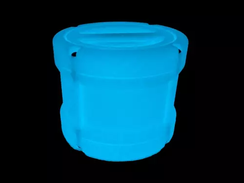 100' Humboldt Hemp Wick Storage Container + 100' Hempwick - Glow Blue Edition