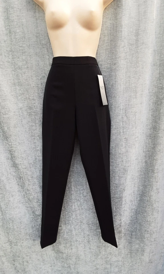 BLACK TROUSERS,SMART/CASUAL,50S,60S,80S,90S VINTAGE STYLE,SIZE 10,STRETCH,NWTS - Image 2 of 4