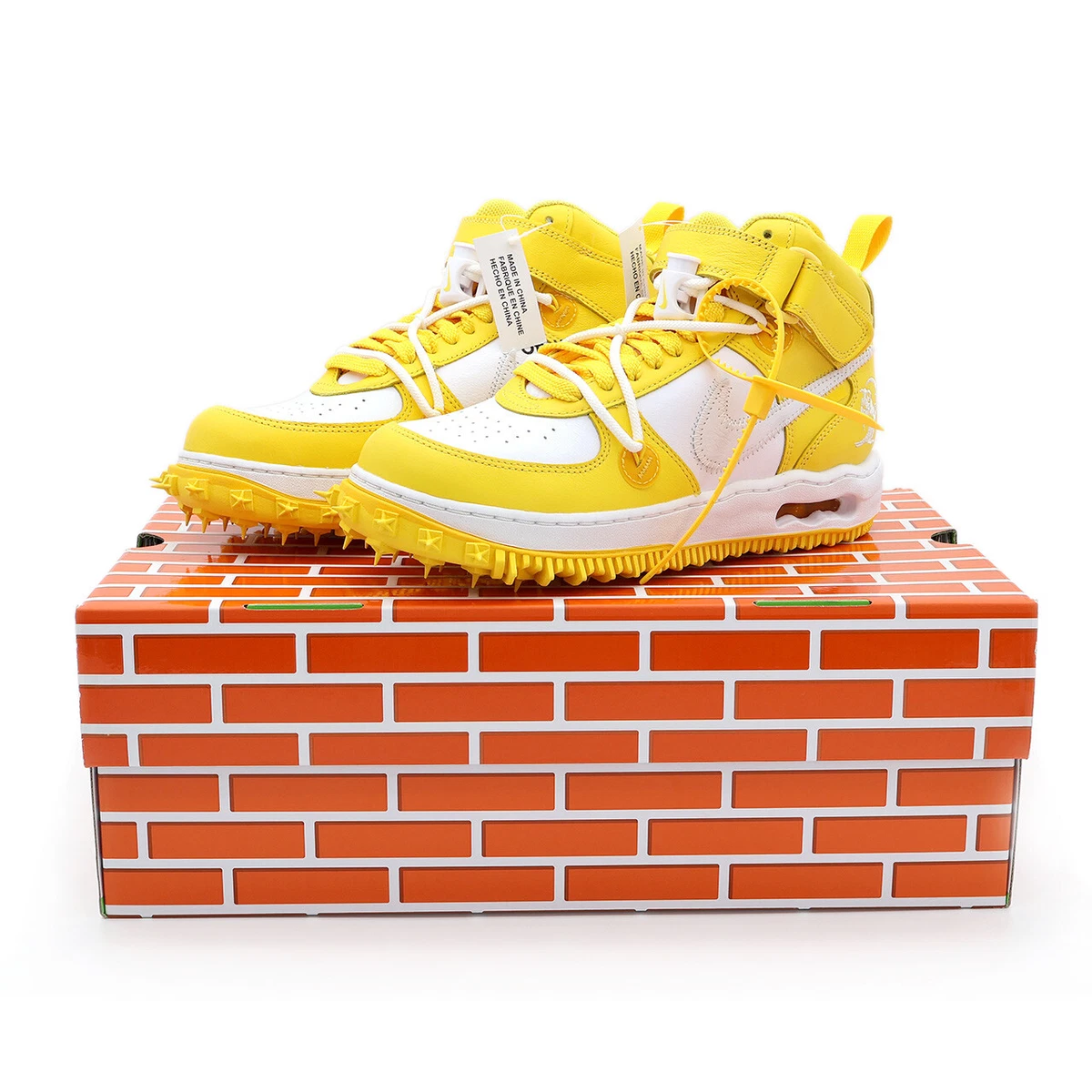 Nike air force 1 off white jaune sales