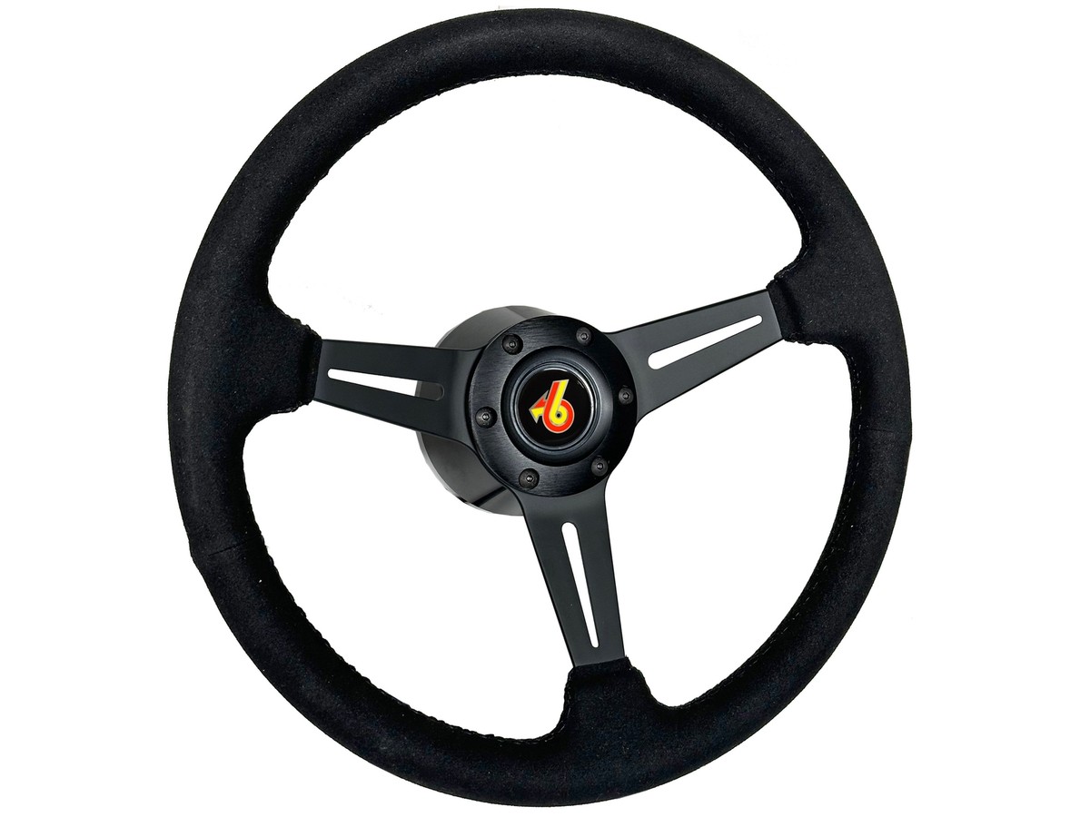 1982-87 Buick Regal Grand National 6-Bolt Black Suede Steering
