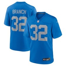 Detroit Lions Brian Branch #32 Nike Blue Alternate 2024 Official NFL Game Jersey